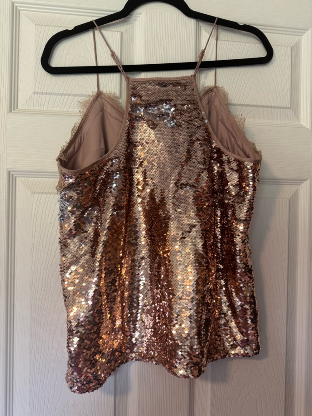 Nine West Rose Gold Sequin Slip Tank - Picture 4 of 4